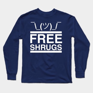 Free Shrugs (navy) Long Sleeve T-Shirt